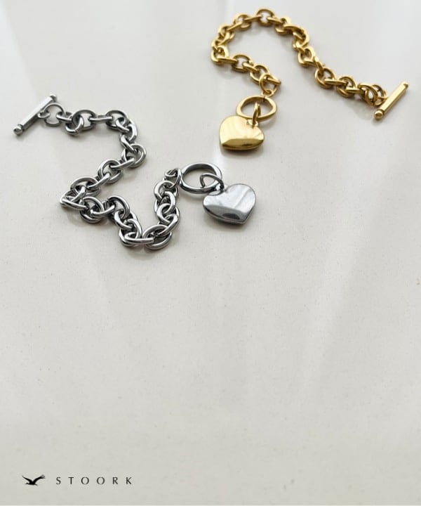 【再入荷】Heart Chain Bracelet - stoork