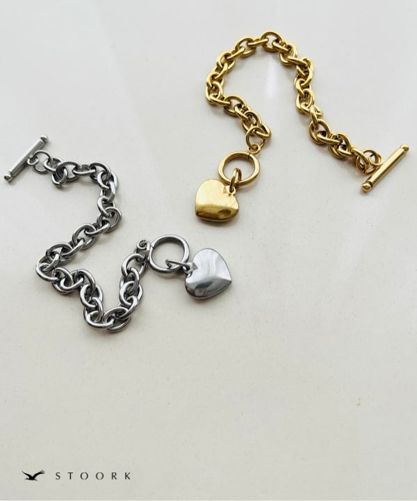 【再入荷】Heart Chain Bracelet - stoork