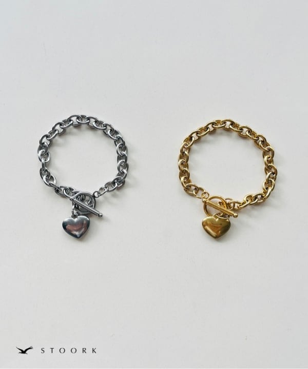 【再入荷】Heart Chain Bracelet - stoork