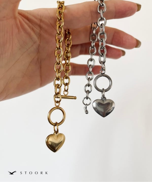 【再入荷】Heart Chain Bracelet - stoork