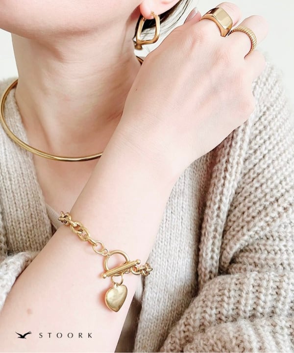 【再入荷】Heart Chain Bracelet - stoork