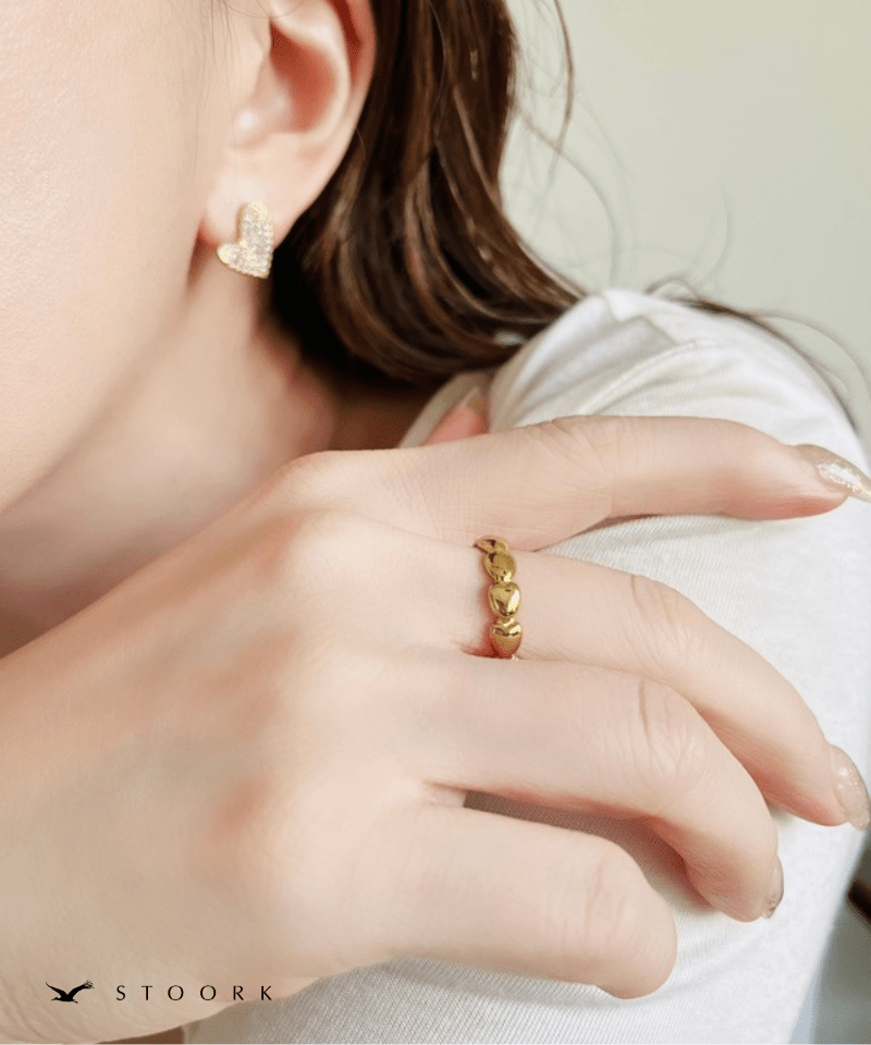 Heart Link Open Ring - stoork
