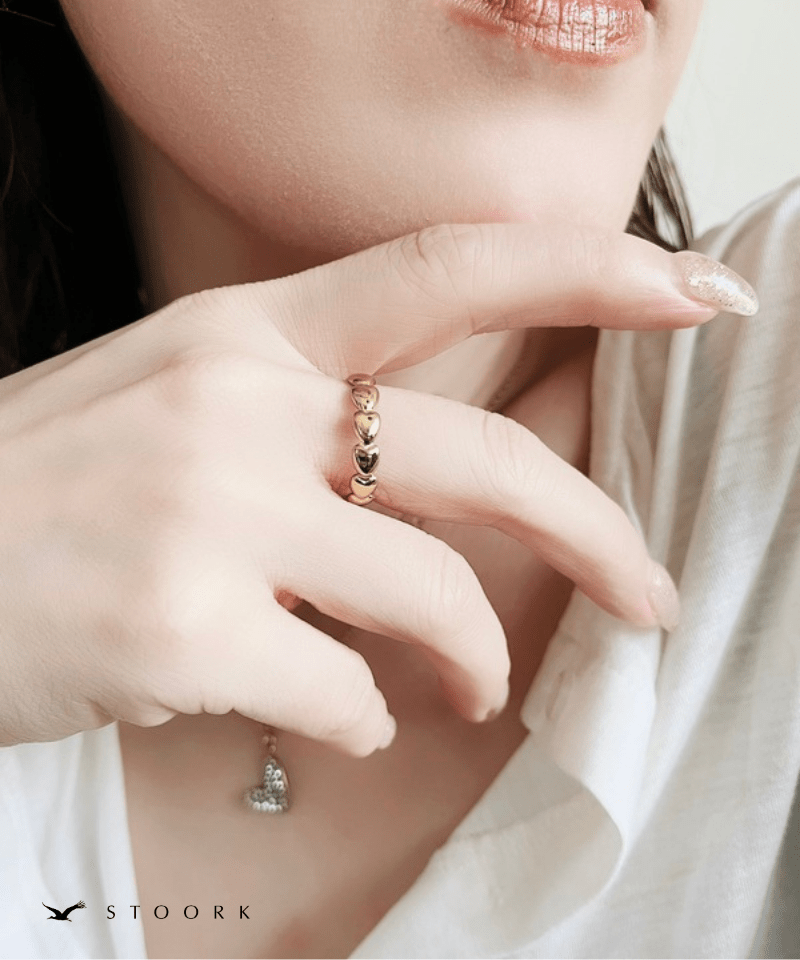 Heart Link Open Ring - stoork