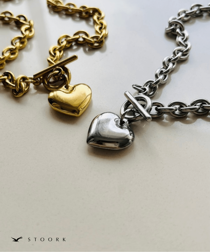 Heart Top Chain Necklace - stoork