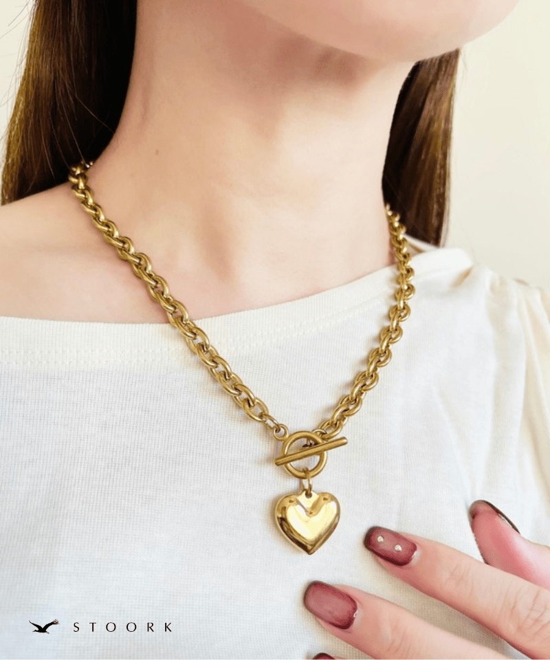 Heart Top Chain Necklace - stoork
