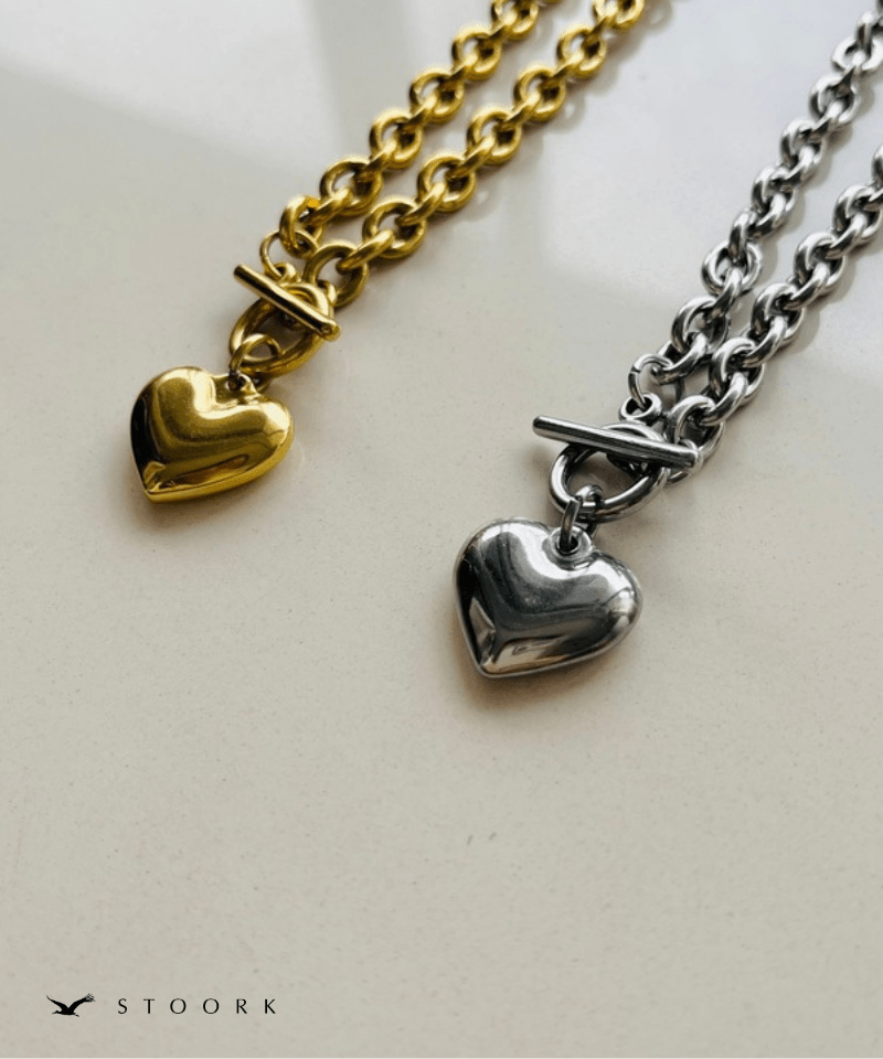 Heart Top Chain Necklace - stoork
