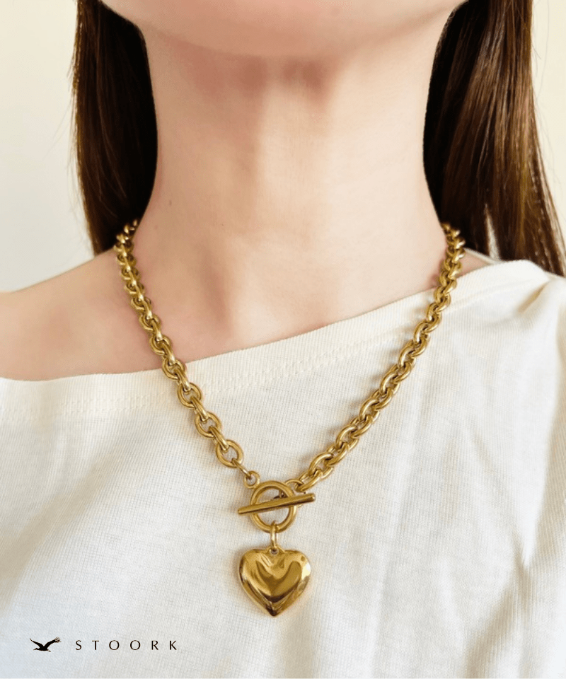 Heart Top Chain Necklace - stoork