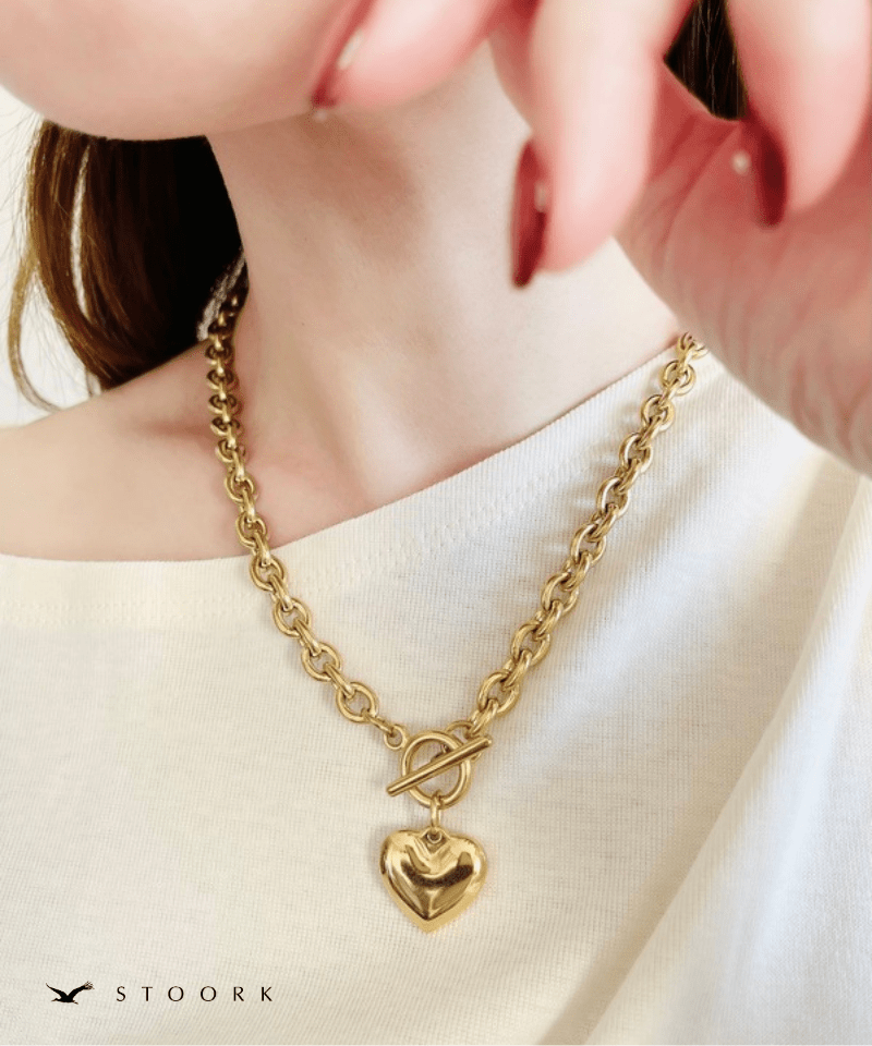 Heart Top Chain Necklace - stoork