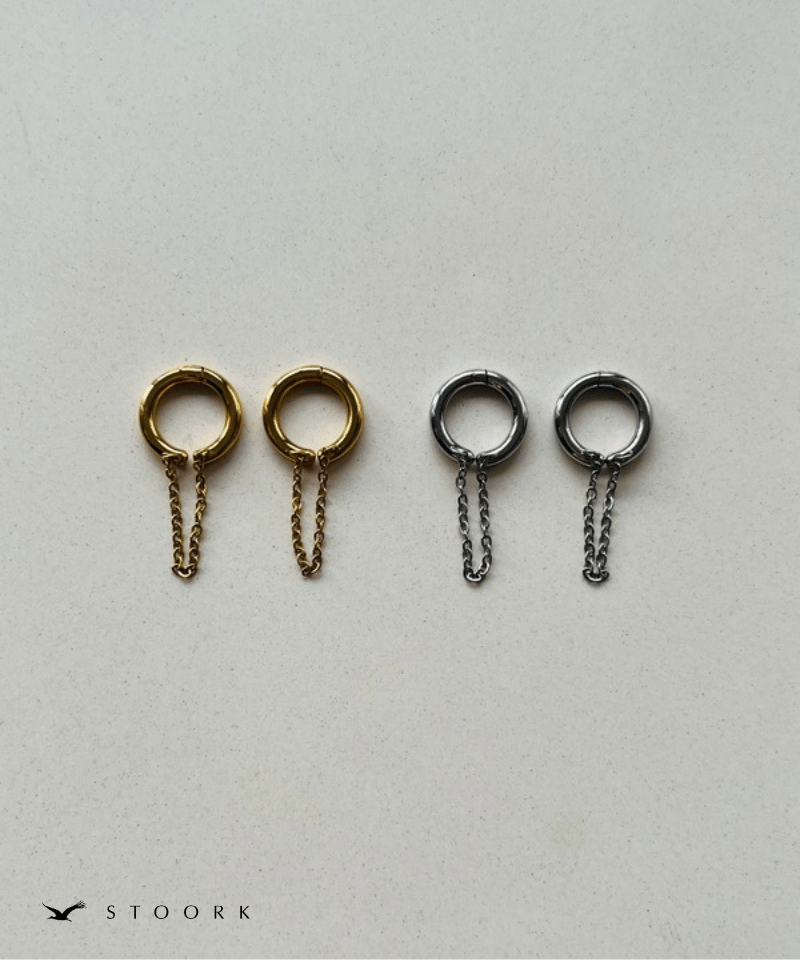 【再入荷】Hoop Chain Earring - stoork
