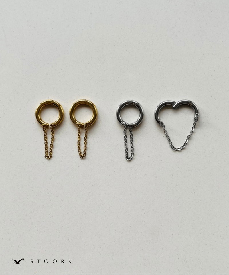 【再入荷】Hoop Chain Earring - stoork