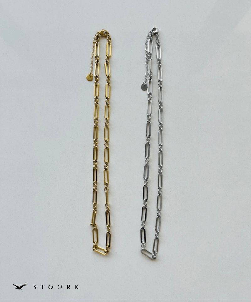 Layered Design Chain Necklace - stoork