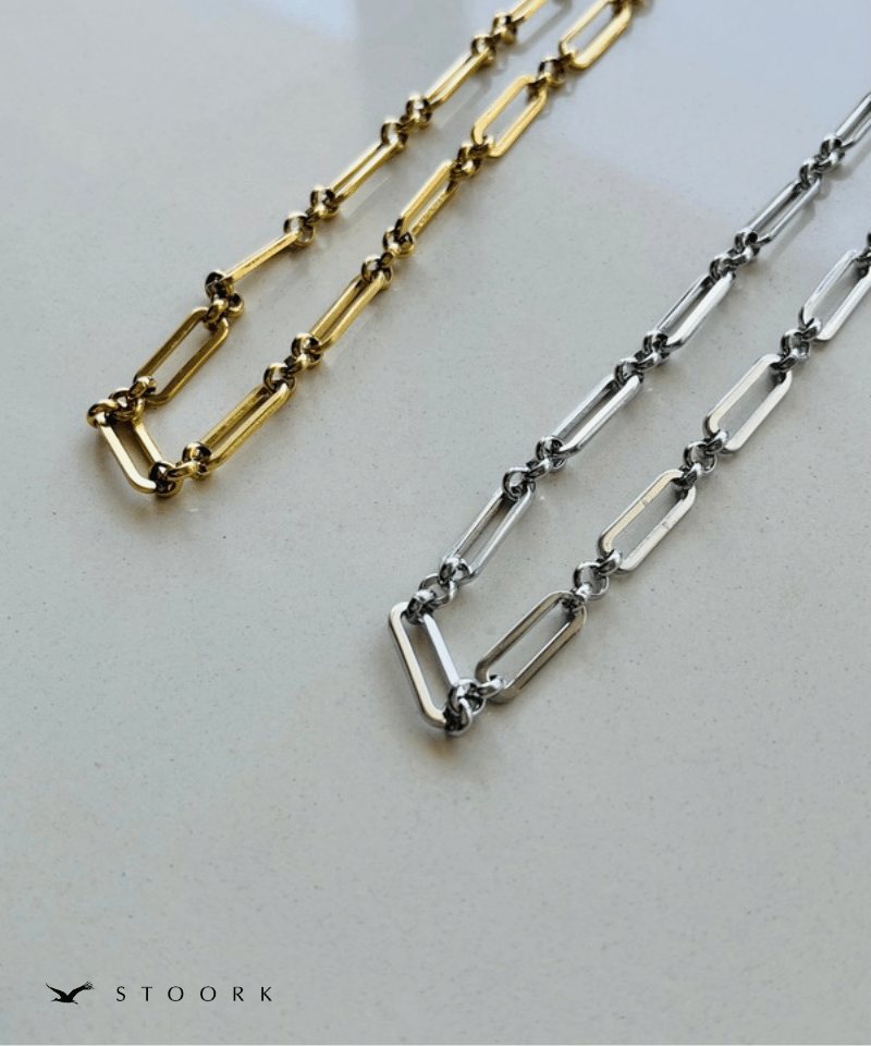 Layered Design Chain Necklace - stoork
