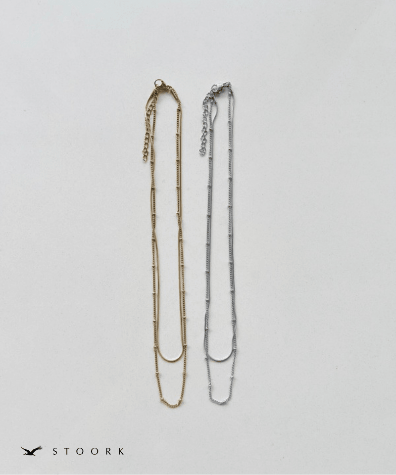 Layered Mix Chain Necklace - stoork
