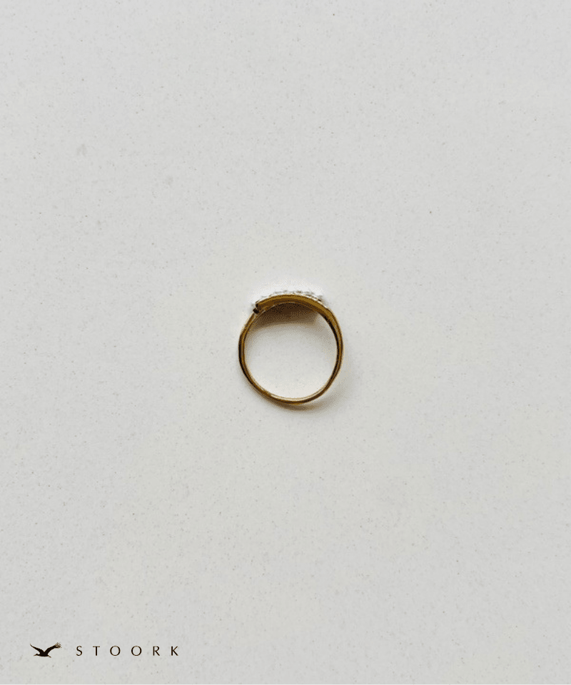 Layered Pearl Line Ring - stoork