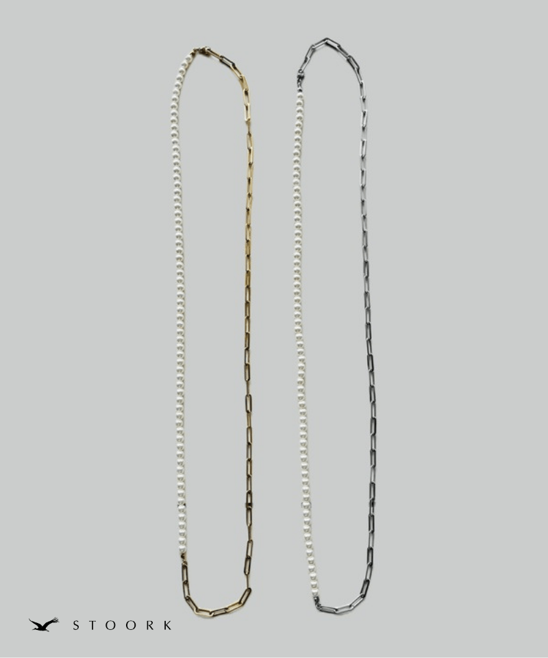Long Pearl Chain Necklace - stoork