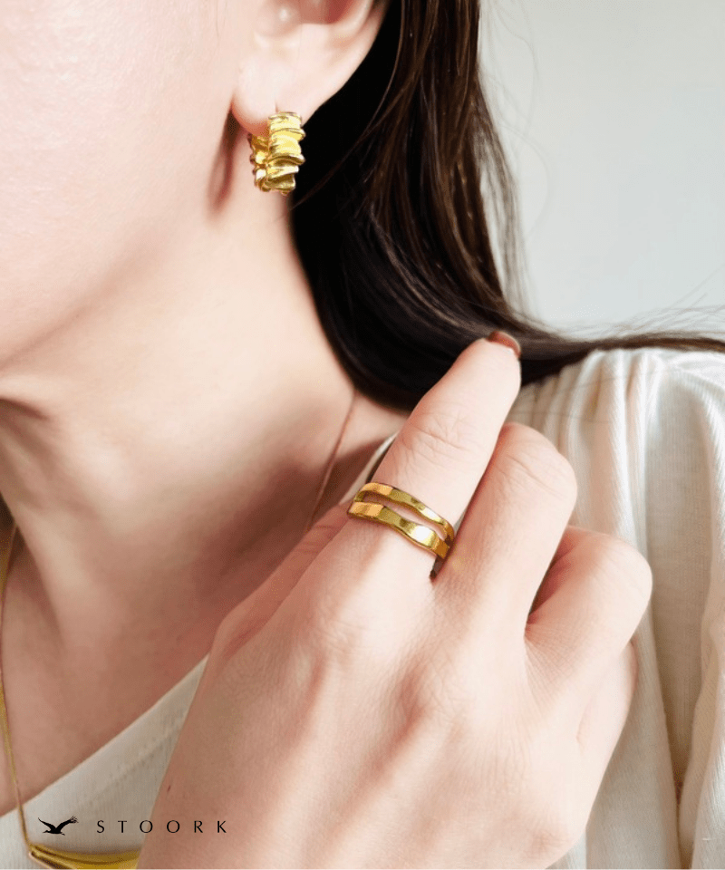 Metal Wave Hoop Pierce - stoork