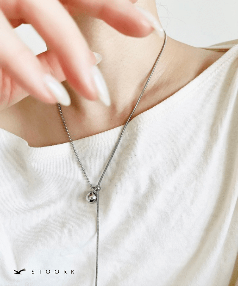 Mixed Chain Ball Necklace - stoork