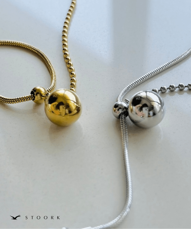 Mixed Chain Ball Necklace - stoork