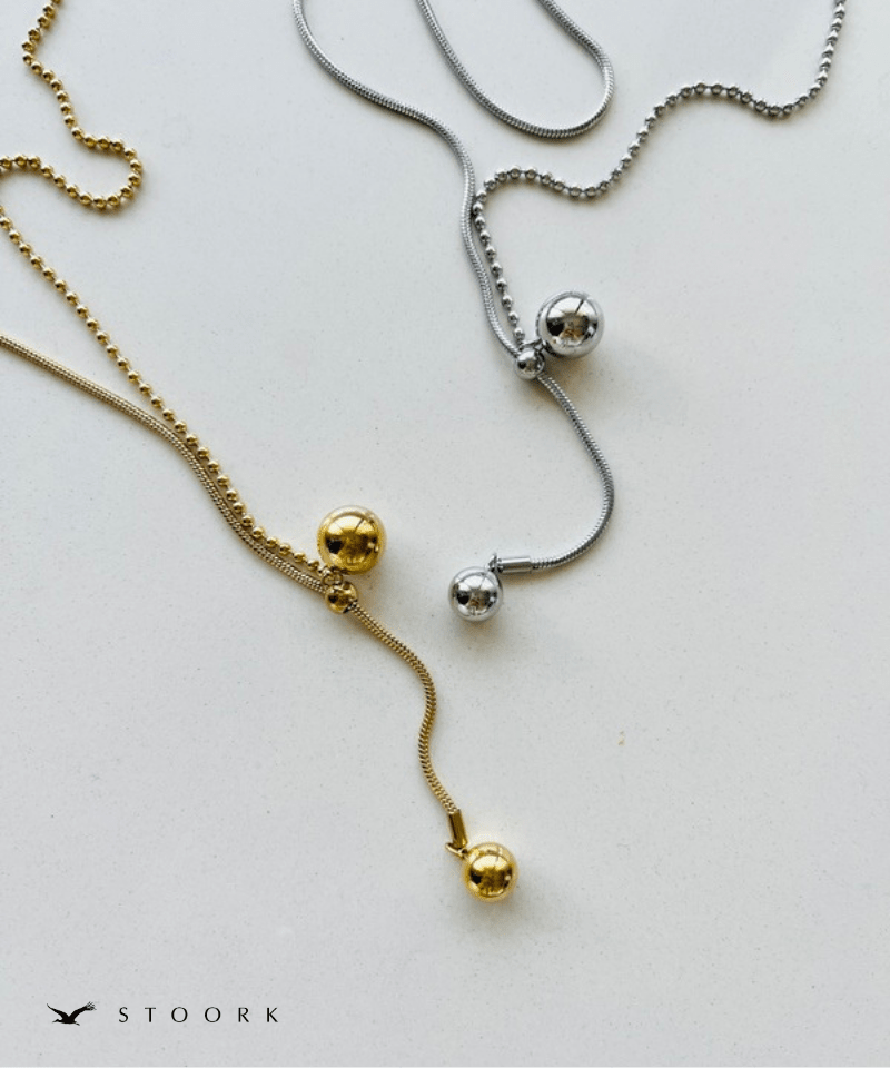 Mixed Chain Ball Necklace - stoork