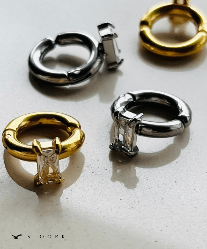 One Stone Hoop Earring - stoork