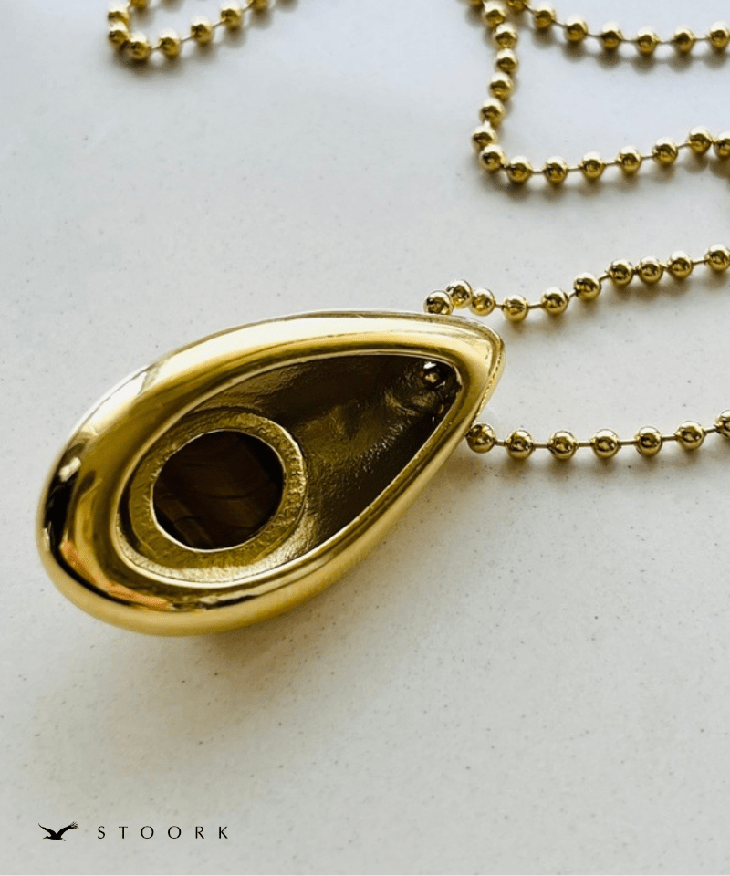 Oval Stone Charm Necklace - stoork
