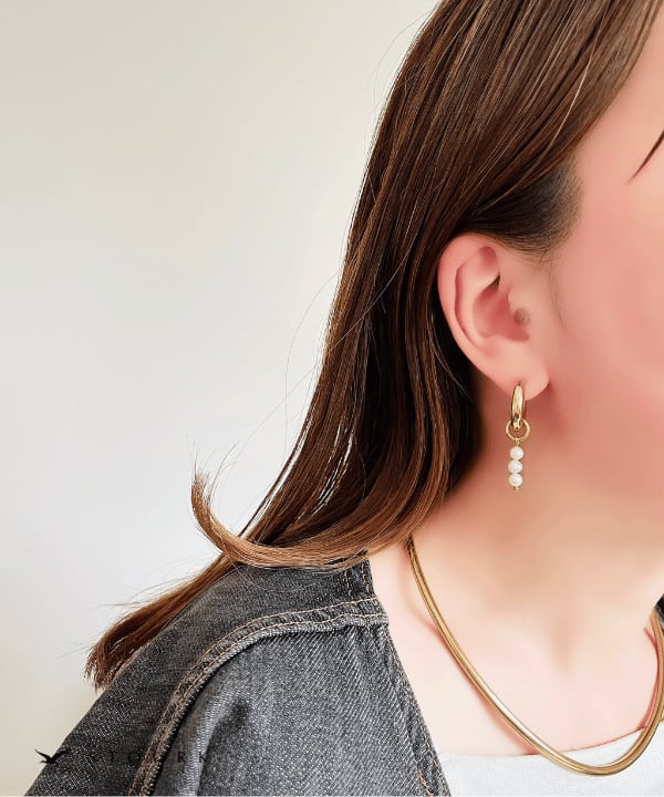 Pearl Double Hoop Pierce - stoork