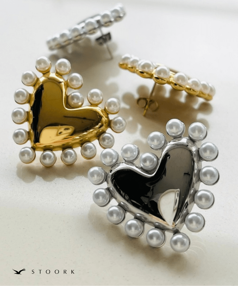 Pearl Frame Heart Pierce - stoork