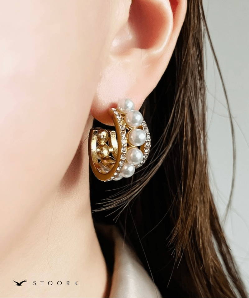 Pearl Layer Hoop Pierce - stoork