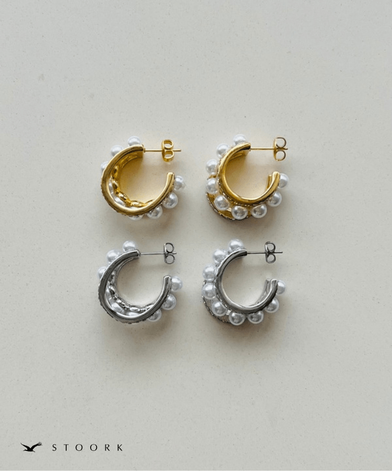 Pearl Layer Hoop Pierce - stoork
