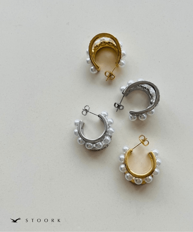 Pearl Layer Hoop Pierce - stoork