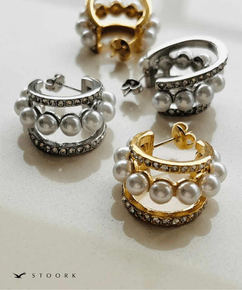 Pearl Layer Hoop Pierce - stoork