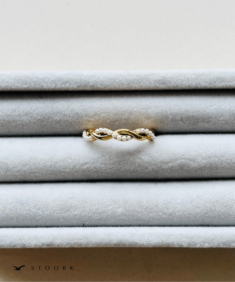Pearl Metal Twist Ring - stoork