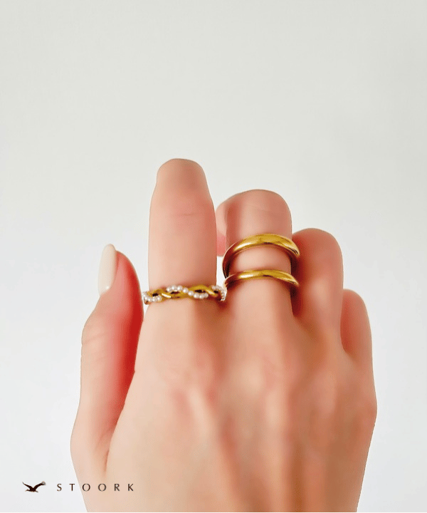 Pearl Metal Twist Ring - stoork