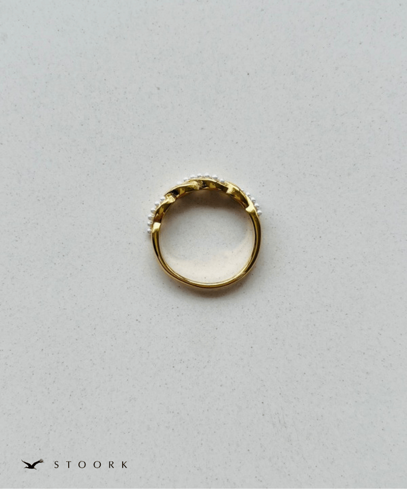 Pearl Metal Twist Ring - stoork