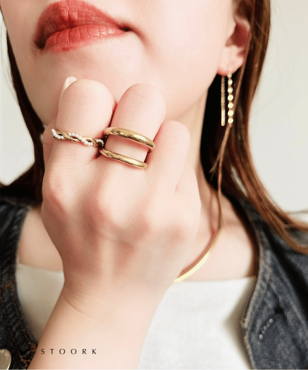 Pearl Metal Twist Ring - stoork