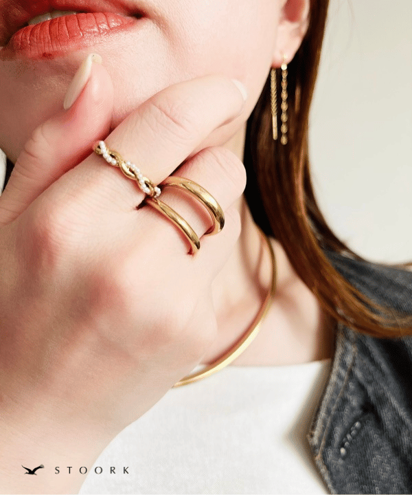Pearl Metal Twist Ring - stoork