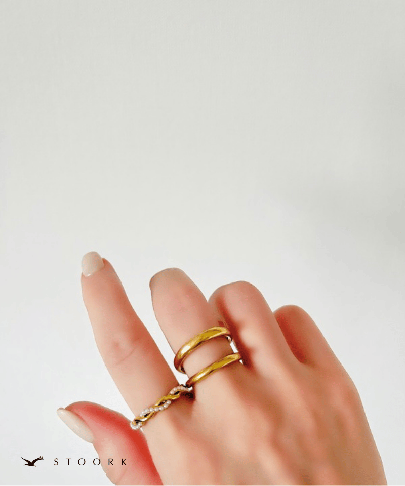 Pearl Metal Twist Ring - stoork