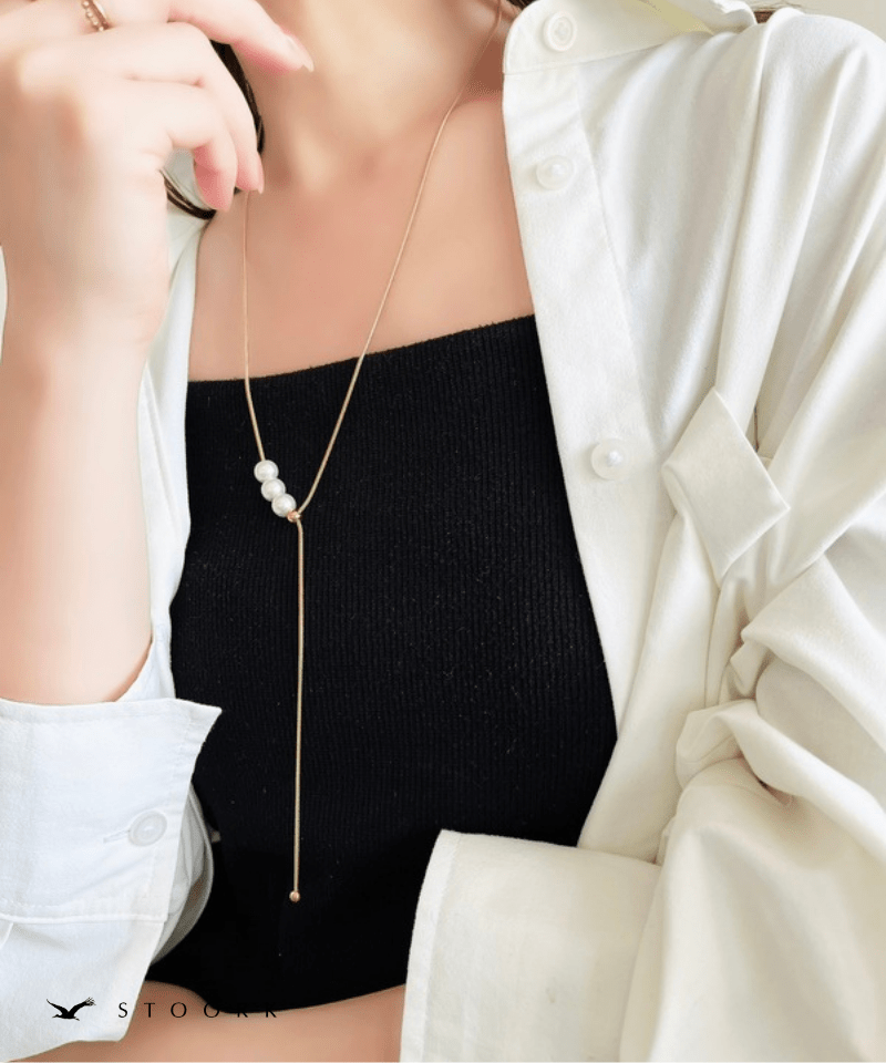 Pearl Slider Necklace - stoork