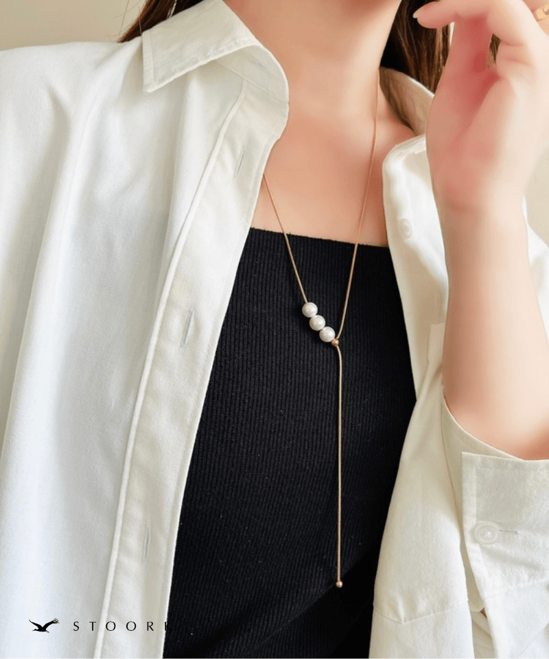 Pearl Slider Necklace - stoork