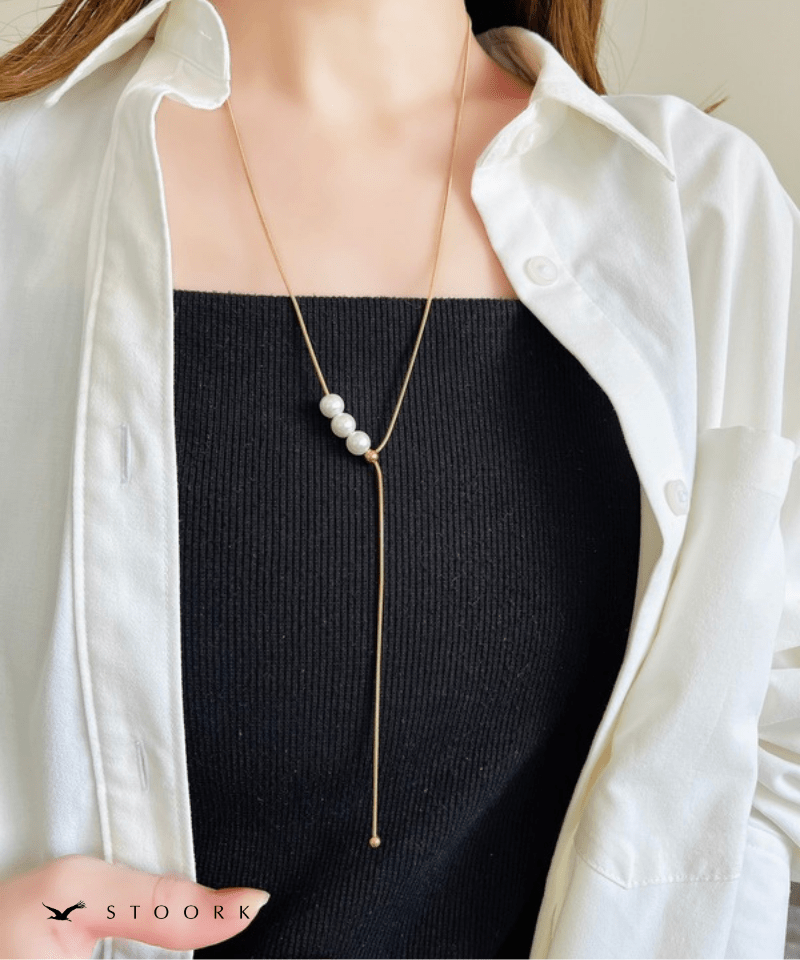 Pearl Slider Necklace - stoork
