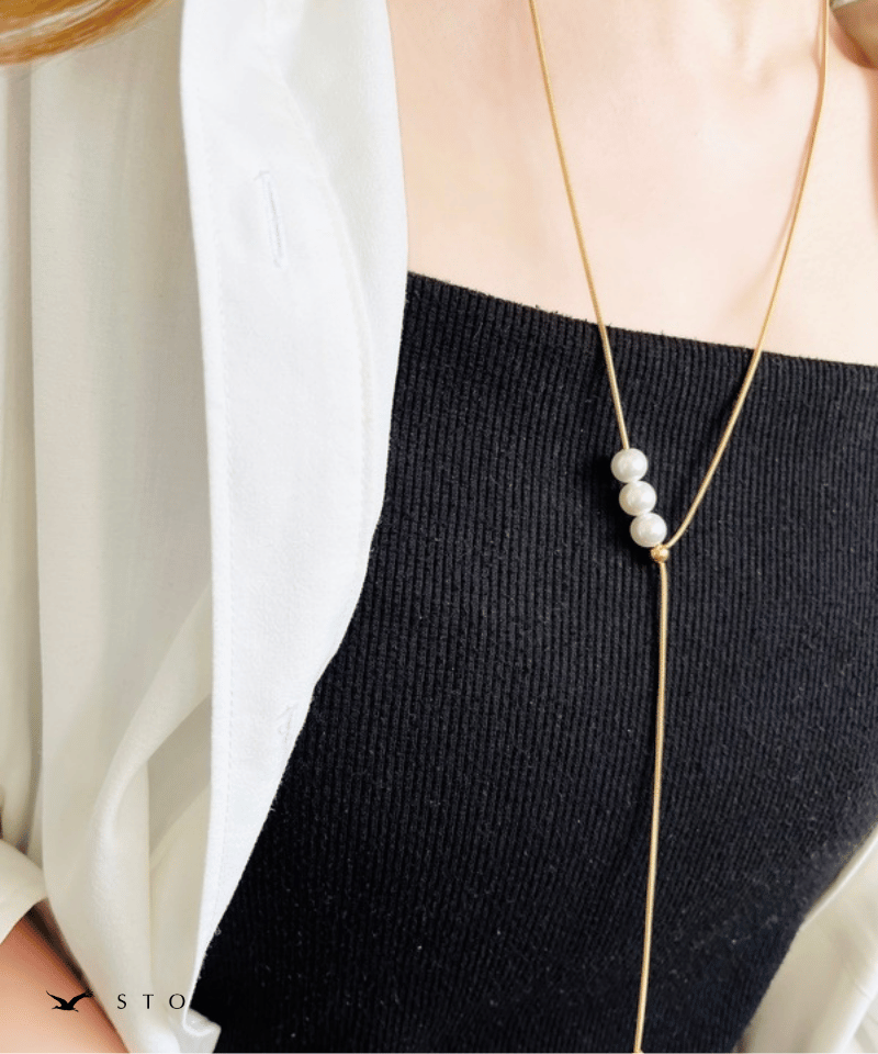 Pearl Slider Necklace - stoork