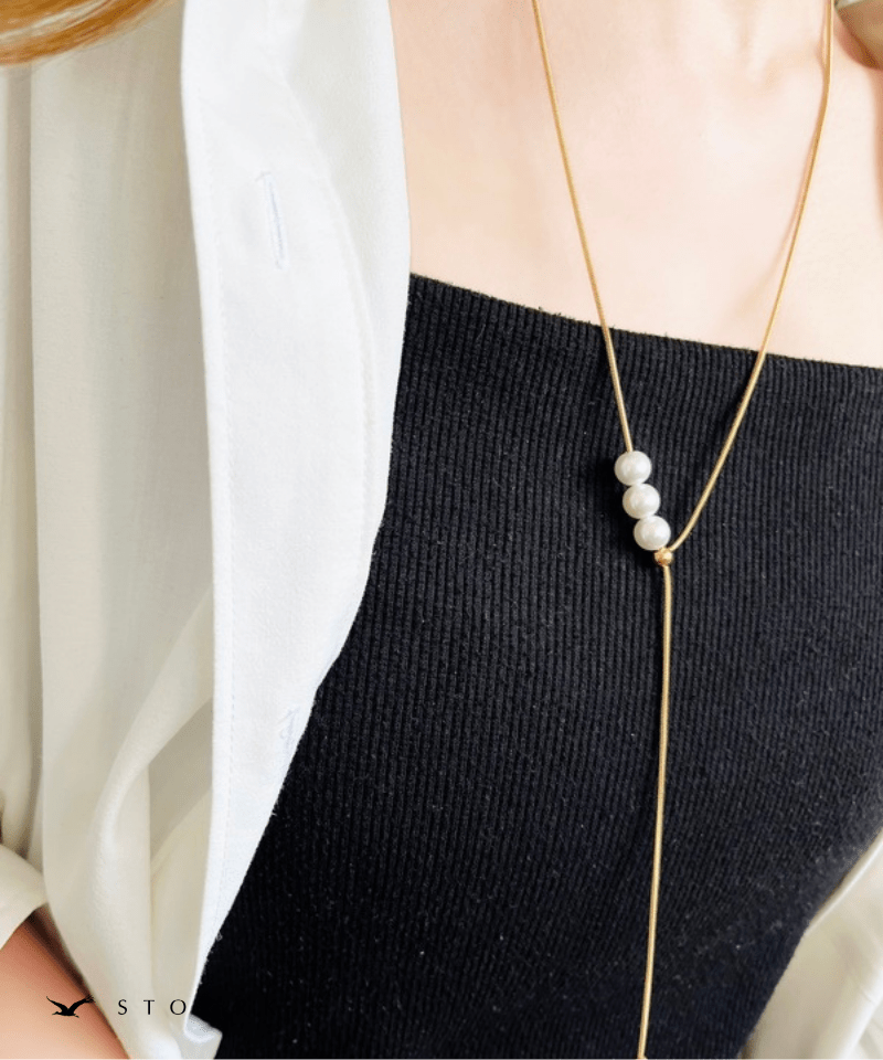 Pearl Slider Necklace - stoork