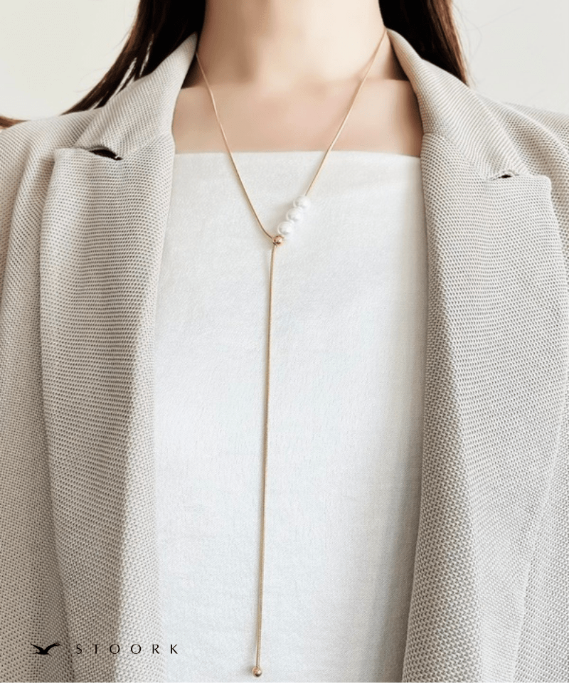 Pearl Slider Necklace - stoork