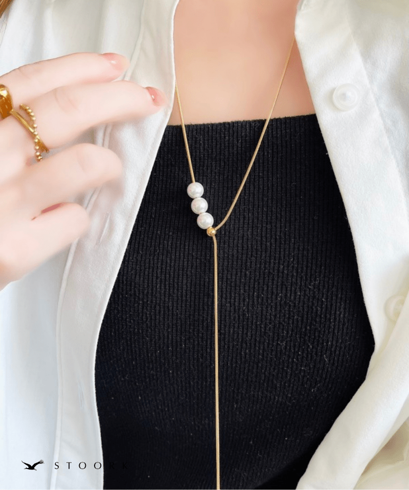 Pearl Slider Necklace - stoork