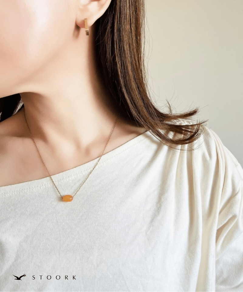 Petite Orange Gem Necklace - stoork
