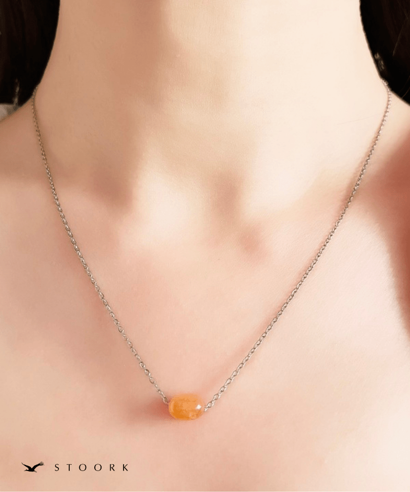 Petite Orange Gem Necklace - stoork