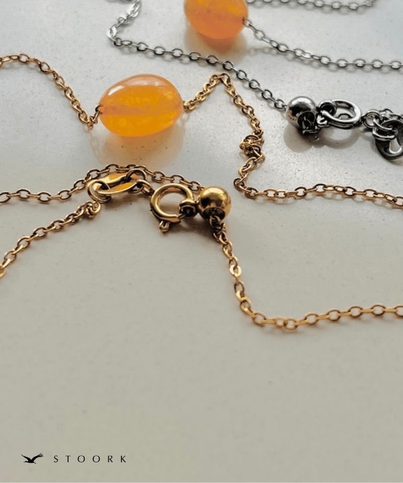 Petite Orange Gem Necklace - stoork