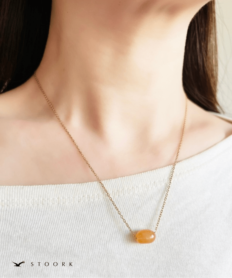 Petite Orange Gem Necklace - stoork