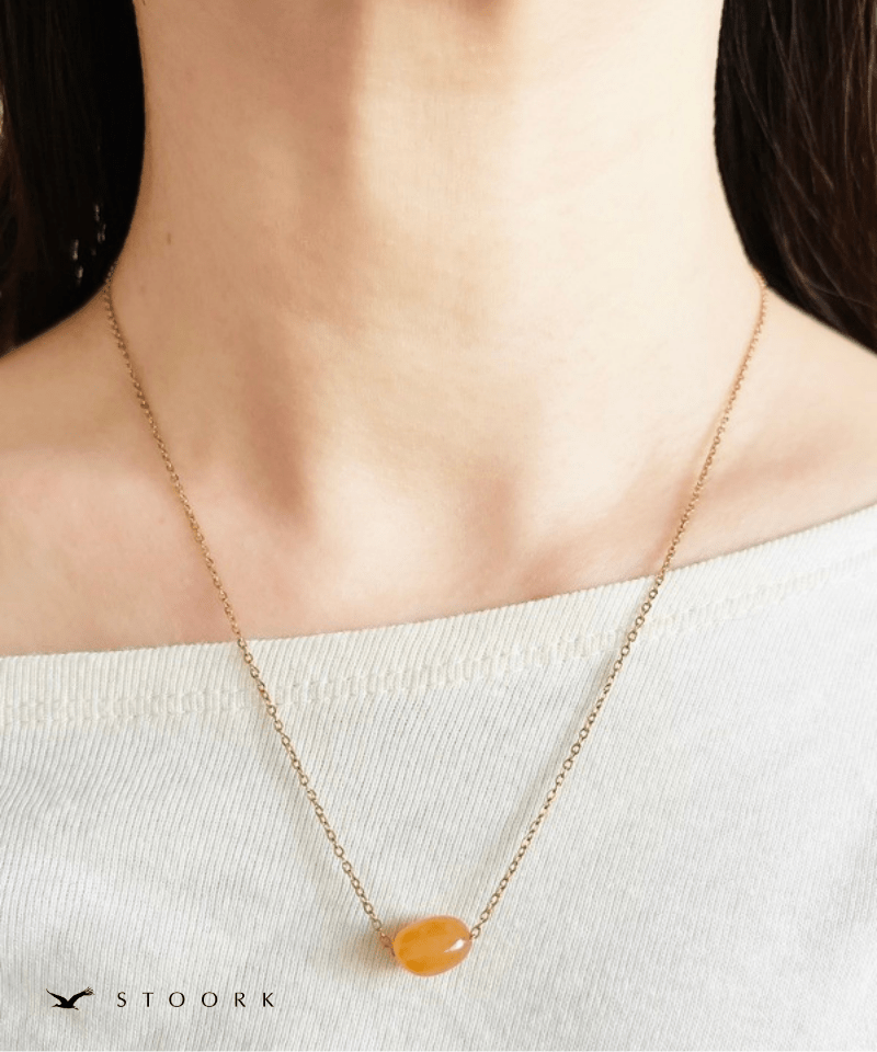Petite Orange Gem Necklace - stoork