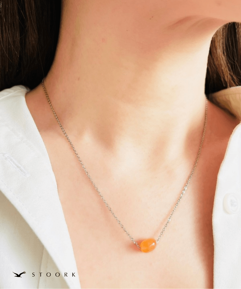 Petite Orange Gem Necklace - stoork